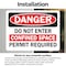Signmission 5 in H x 7 in W, Vinyl Decal, Rectangle, Do Not Enter Confined Space Permit Required OS-2PACK-DS-D-57-L-19329 - alternate 3